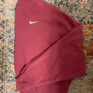 Pink Nike Oversized Fleece Crewneck Sweatshirt